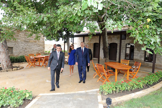Azerbaijani president and his spouse visit Gala State History-Ethnography Preserve (PHOTO)